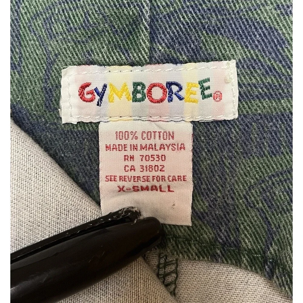 VTG Gymboree Rainbow Tag Overalls Outdoors Alpine Canoe Print 90s Size XS